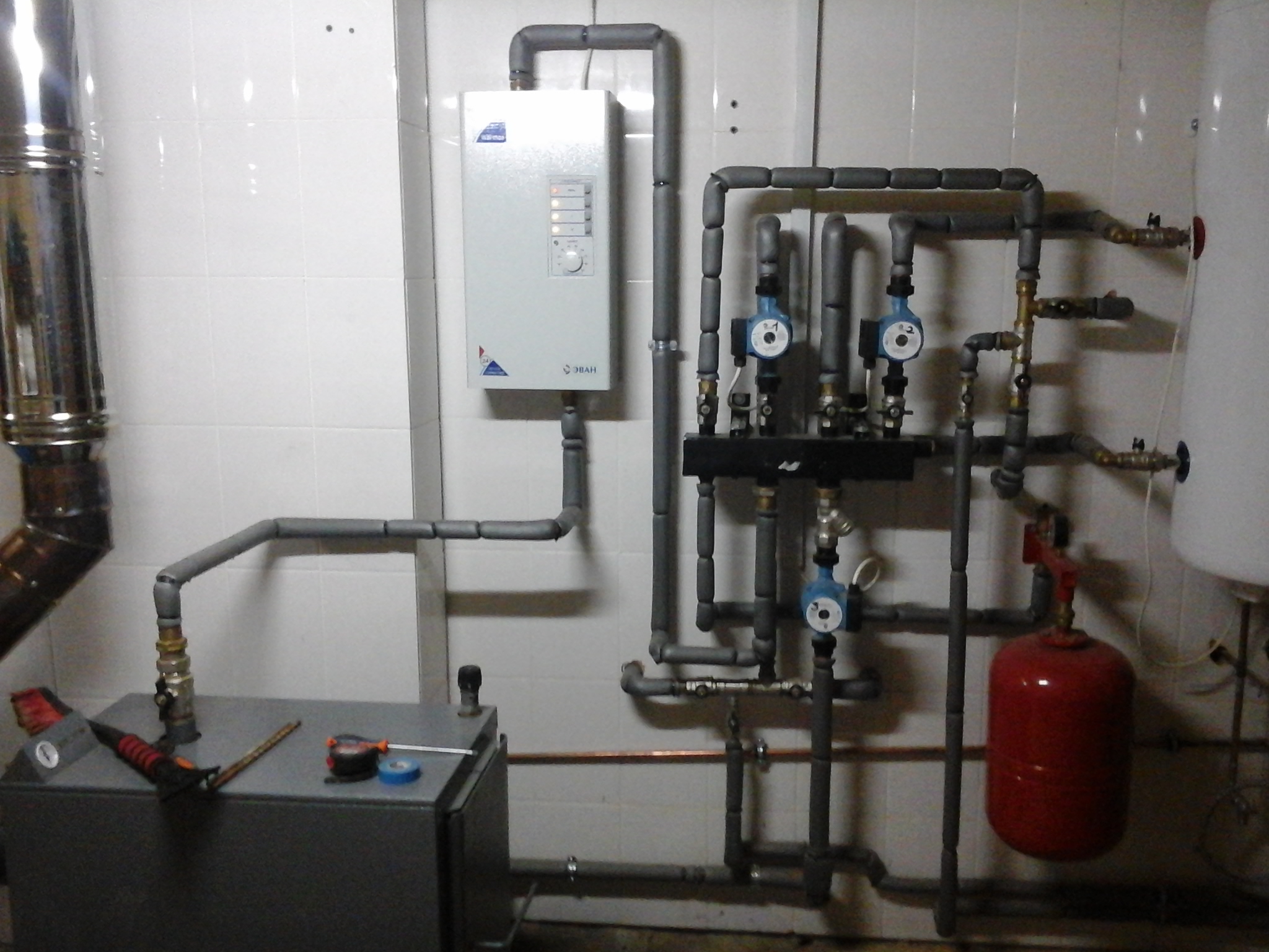 Отопление коттеджа котлом viessmann